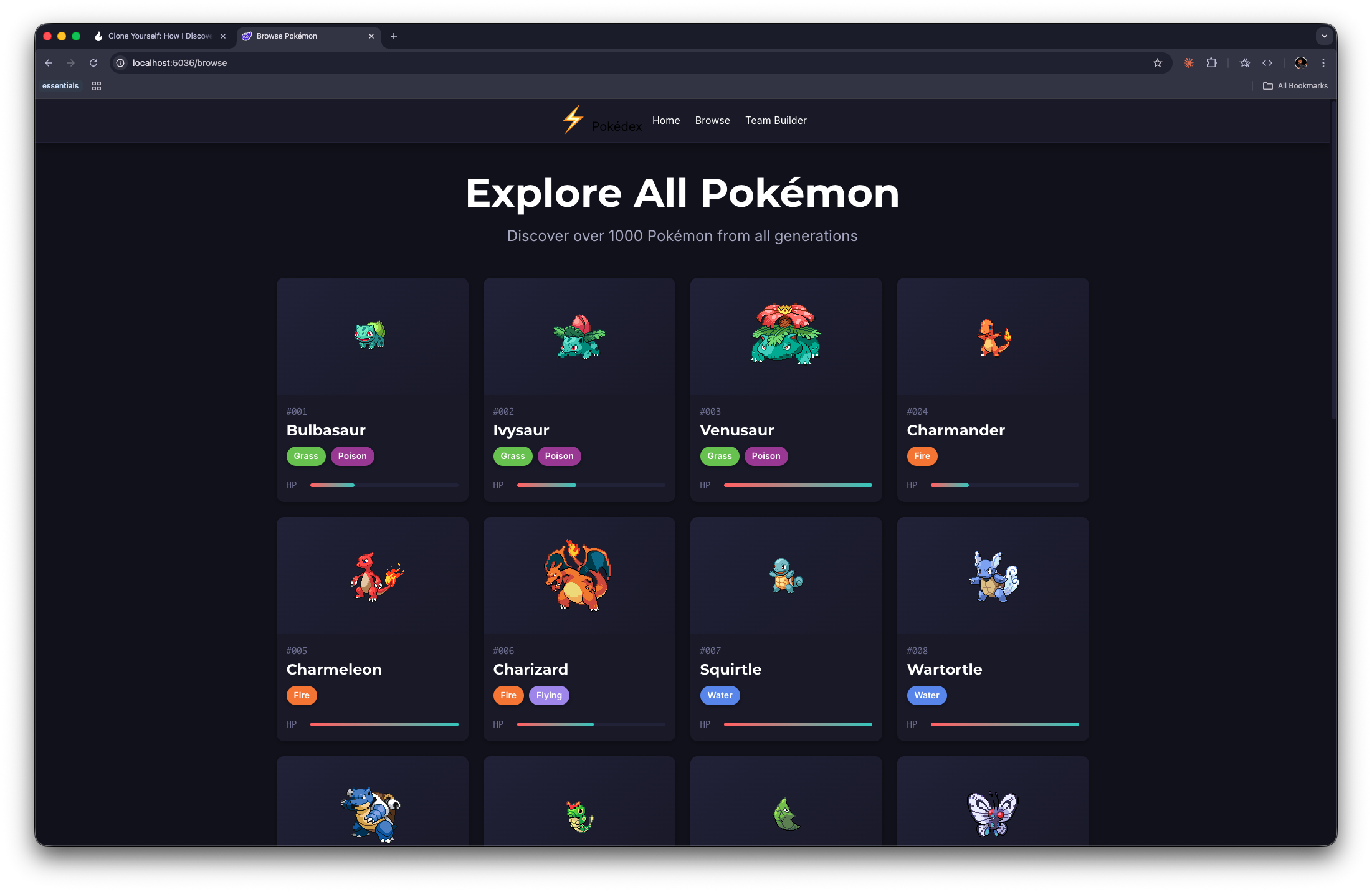 Pokemon demo in action
